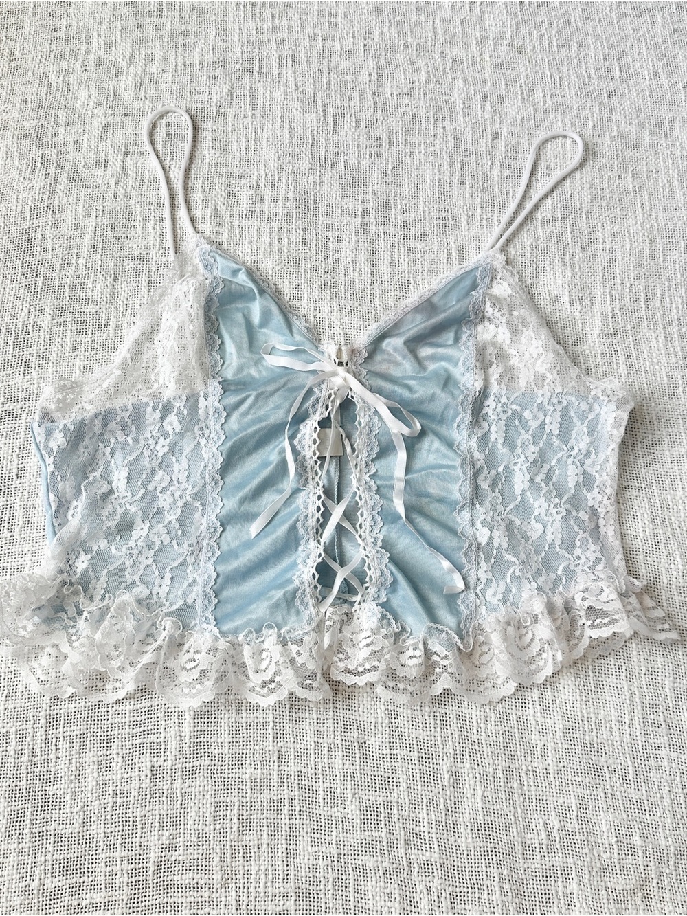 Vintage Frederick's Of Hollywood Coquette Lace Lingerie Tank 🐰 Size 1XL